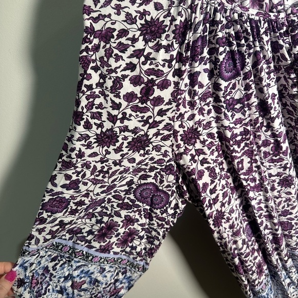 Willi Smith Purple Floral Top 1X - Picture 3 of 7